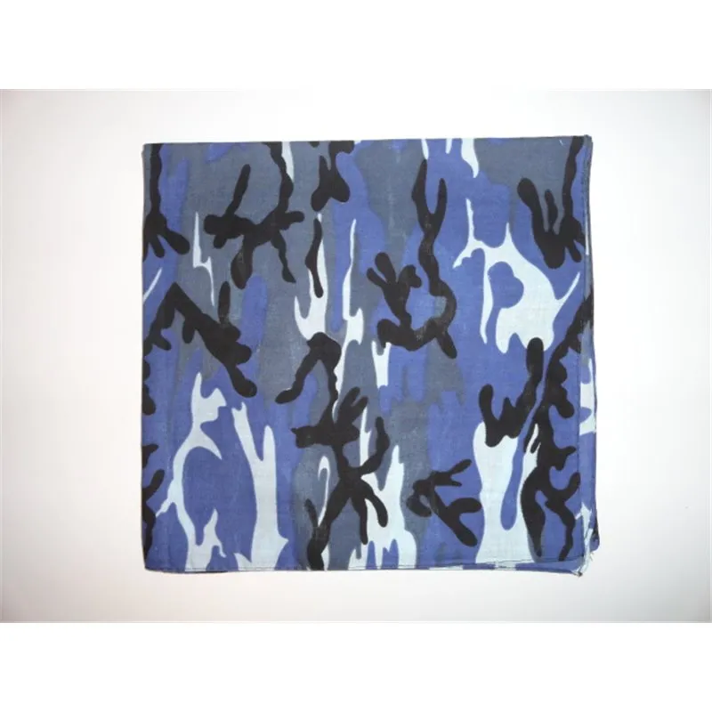 Acheter bandana à camouflage armée kaki bleu de qualité en 100% coton