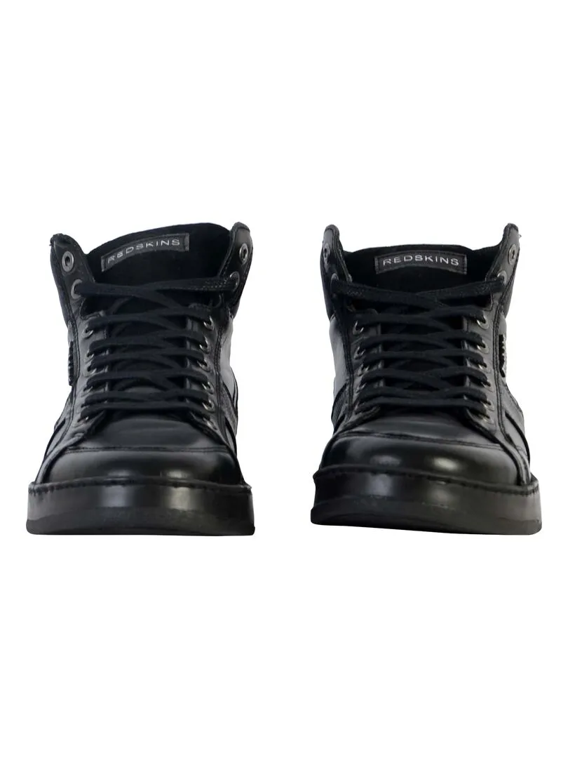 Basket Montante Cuir Redskins Sabal - Noir