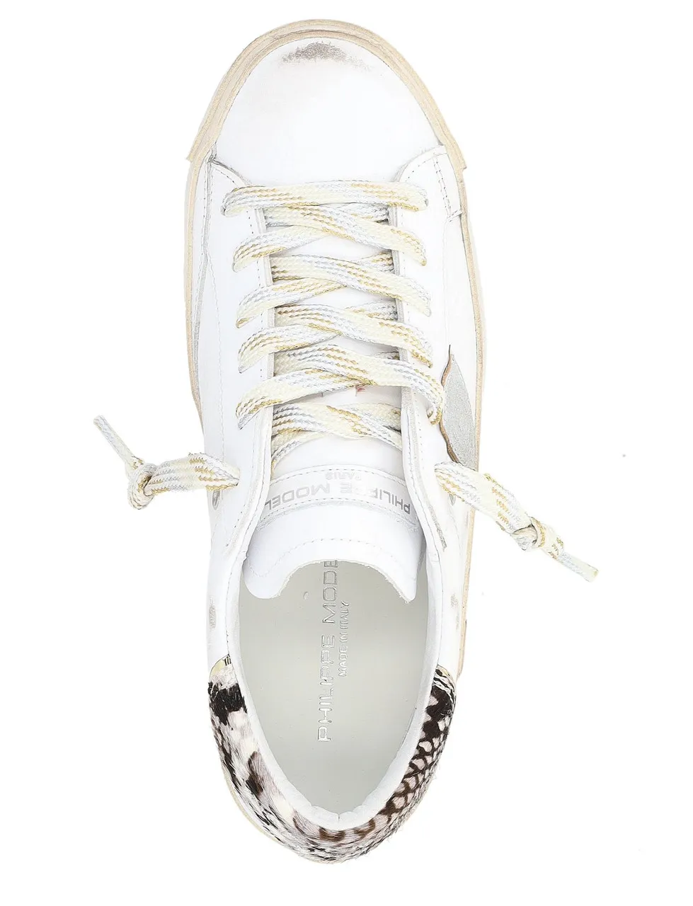 Baskets Philippe Model Paris X blanc avec détails en python