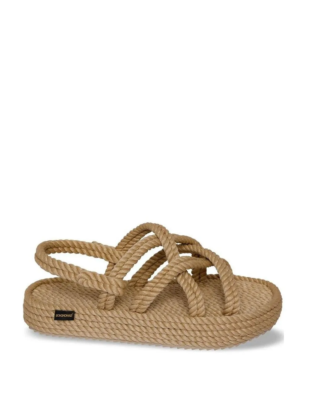 BOHONOMAD Bodrum Platform Sandals Beige Mujer