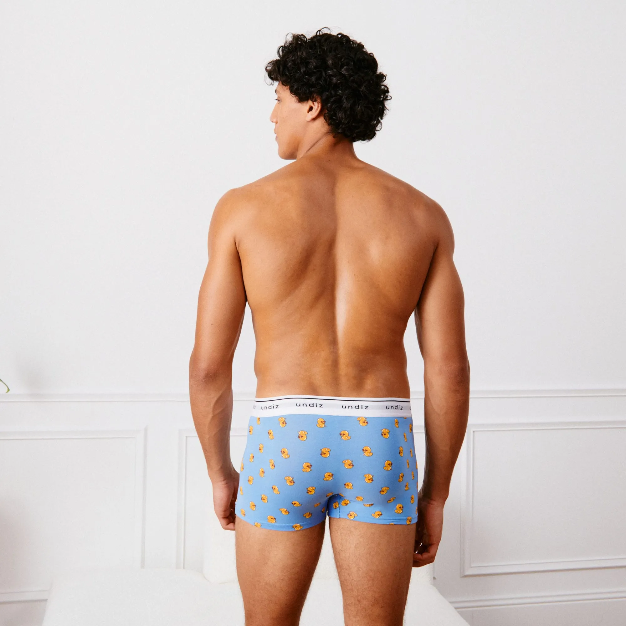 Boxer à motifs poussins en coton