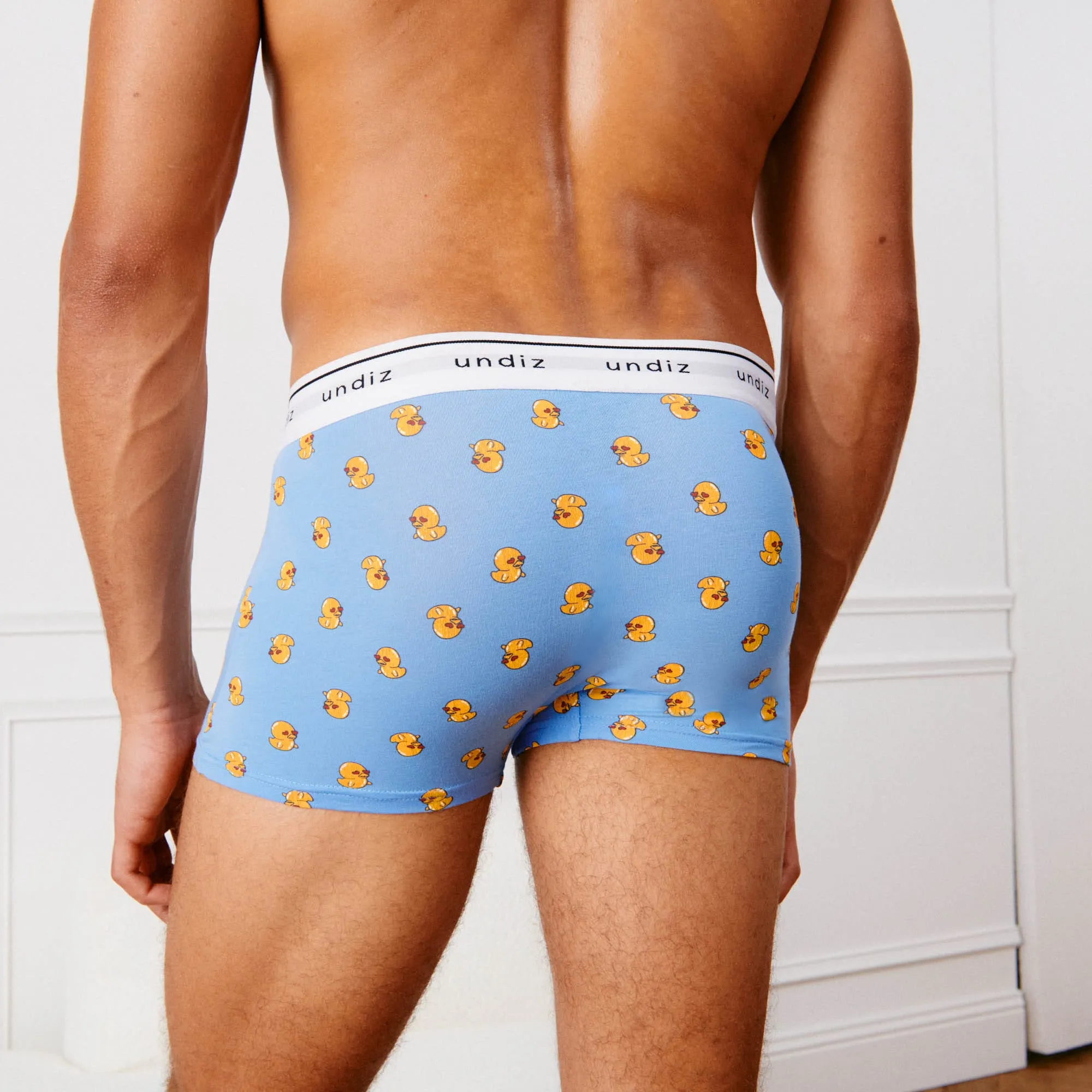 Boxer à motifs poussins en coton