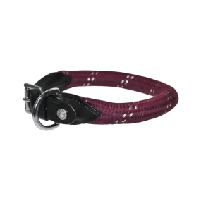 Canter - Collier pour chien en corde noir/ bordeaux