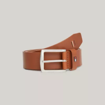Ceinture Denton en cuir lisse | Noir | Tommy Hilfiger
