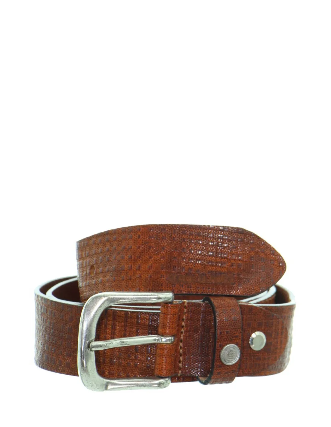 Ceinture Serge Blanco en cuir ref_49510 149 Cognac