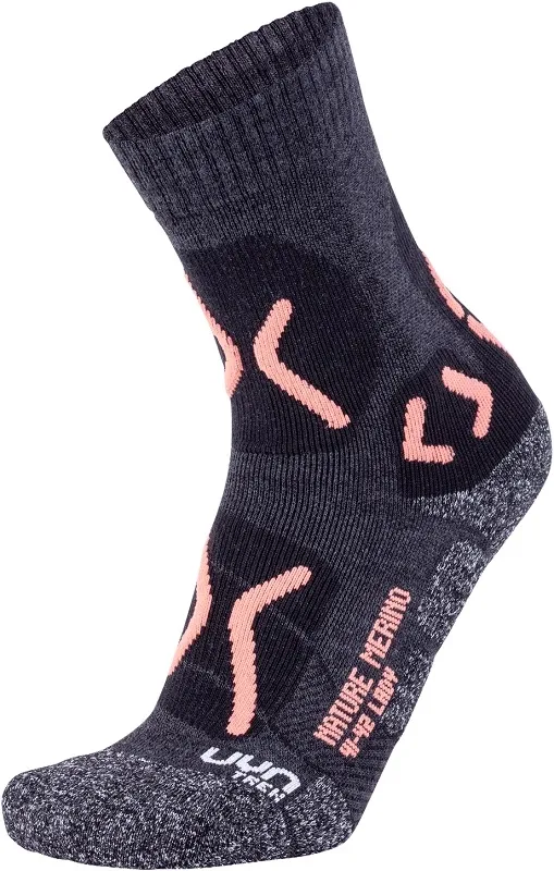 Chaussettes de Marche Uyn Women Trekking Nature Merino Anthracite Coral