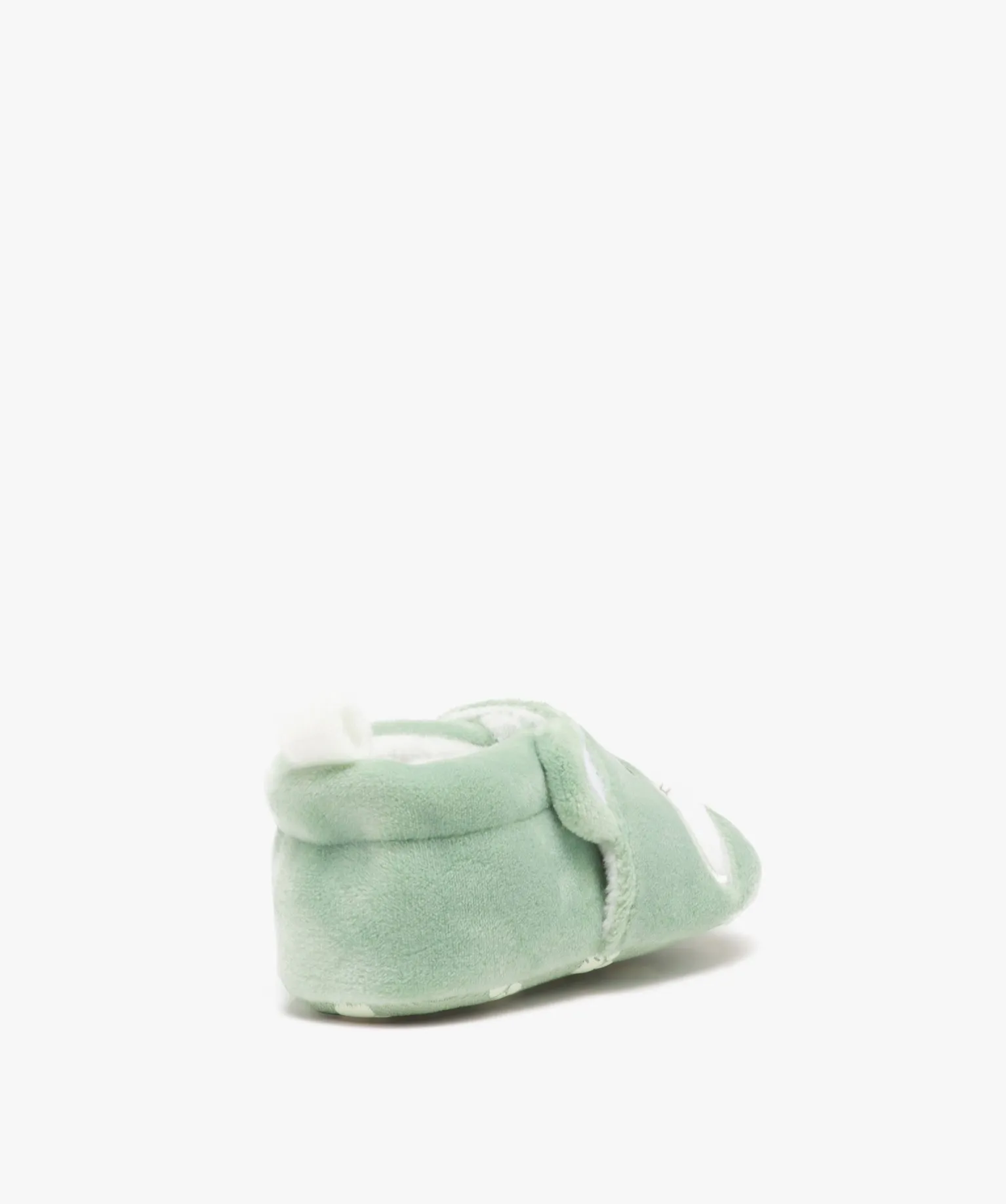 chaussons de naissance bebe garcon hippopotame en velours vert chaussures de naissance