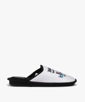 chaussons enfant mules en velours imprime - minecraft gris