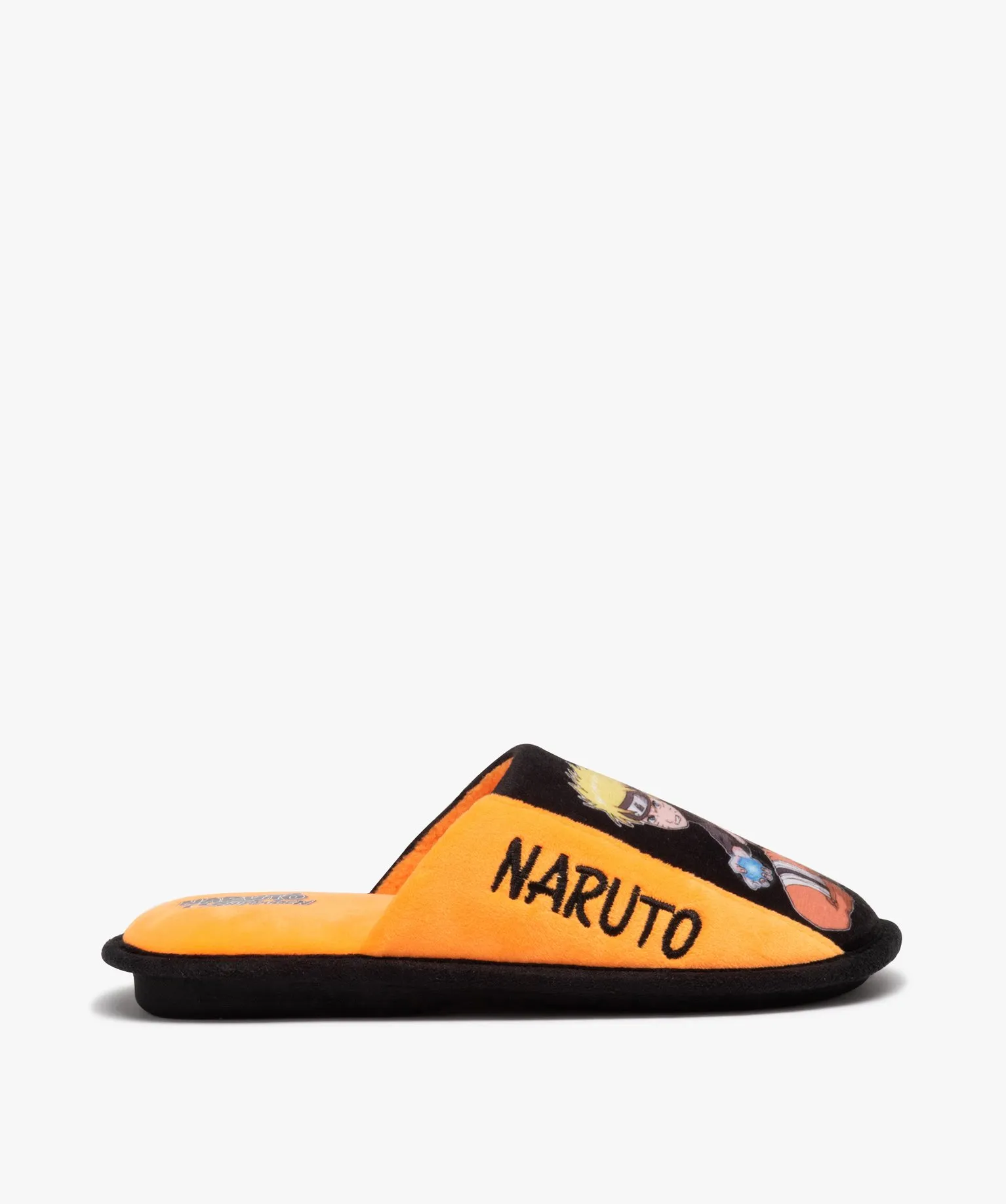 chaussons garcon mules plates en velours - naruto orange chine