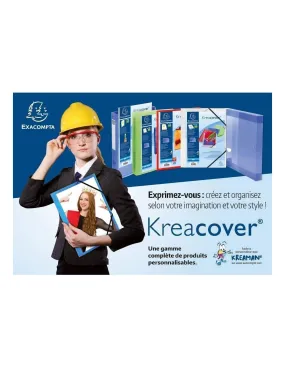Classeur Exacompta 4 Anneaux PP Chromaline Kreacover A4 Maxi