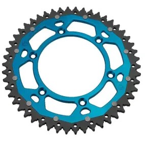 Couronne double 49 dents pas 428 noir,bleu pour moto 105/85 ktm,husqvarna - piecemotoquad.fr
