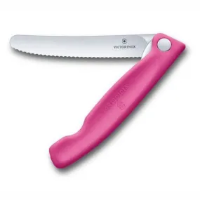 Couteau à Tomates Victorinox Swiss Classic Pliable et Dentelé Rose
