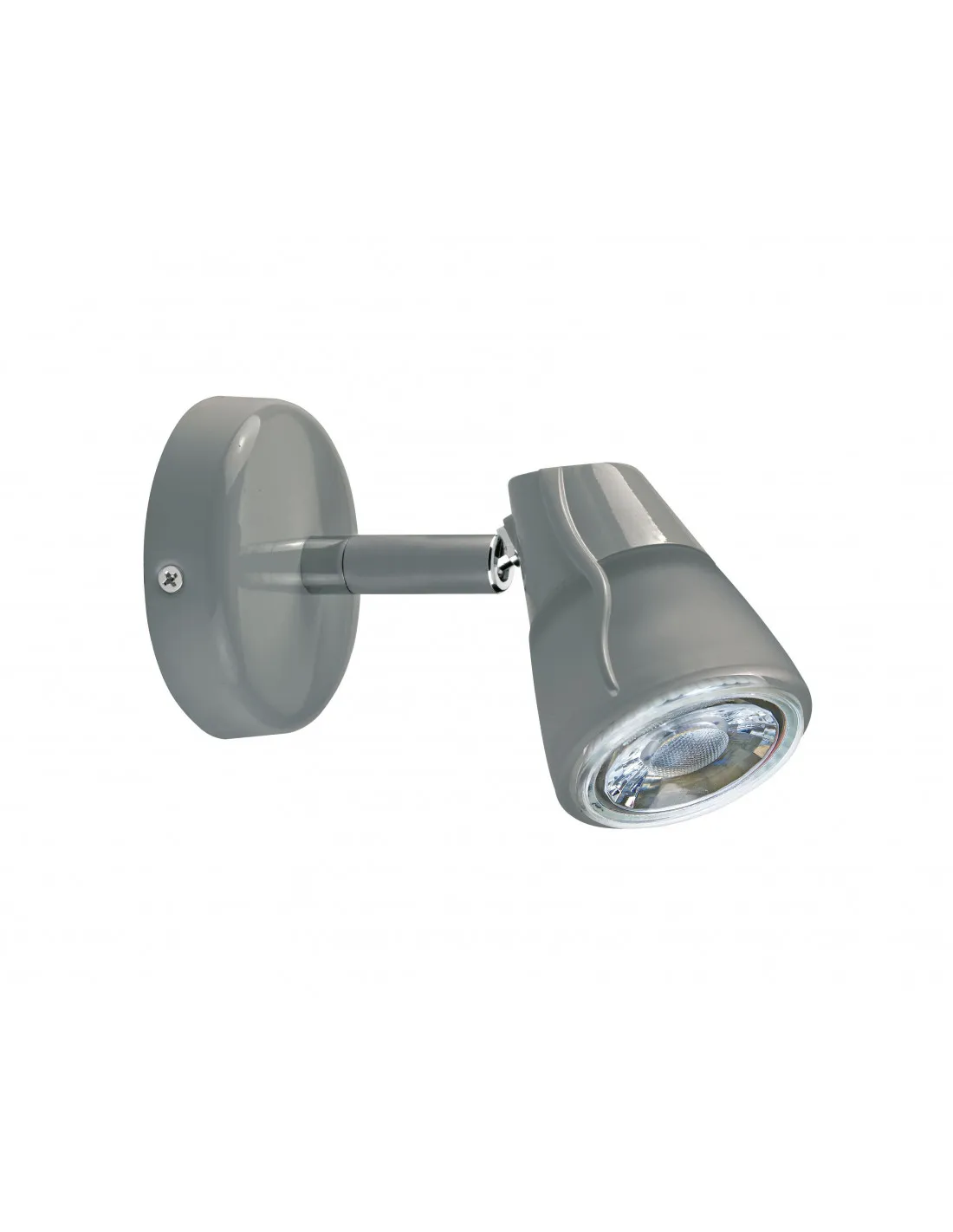 DIAM 01 Spot sur patère GU10 gris a/lpe LED 4W 3000K 500lm incl ARIC 0451