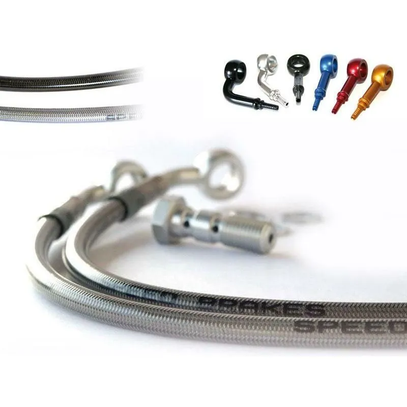 Durite de frein avant d'aviation SPEEDBRAKES Honda CB 1000 R carbone/raccord titane