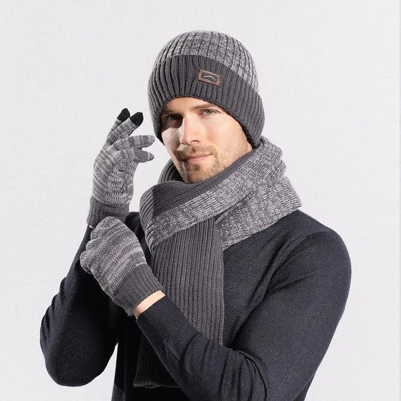 Ensemble bonnet d'hiver, gants, écharpe