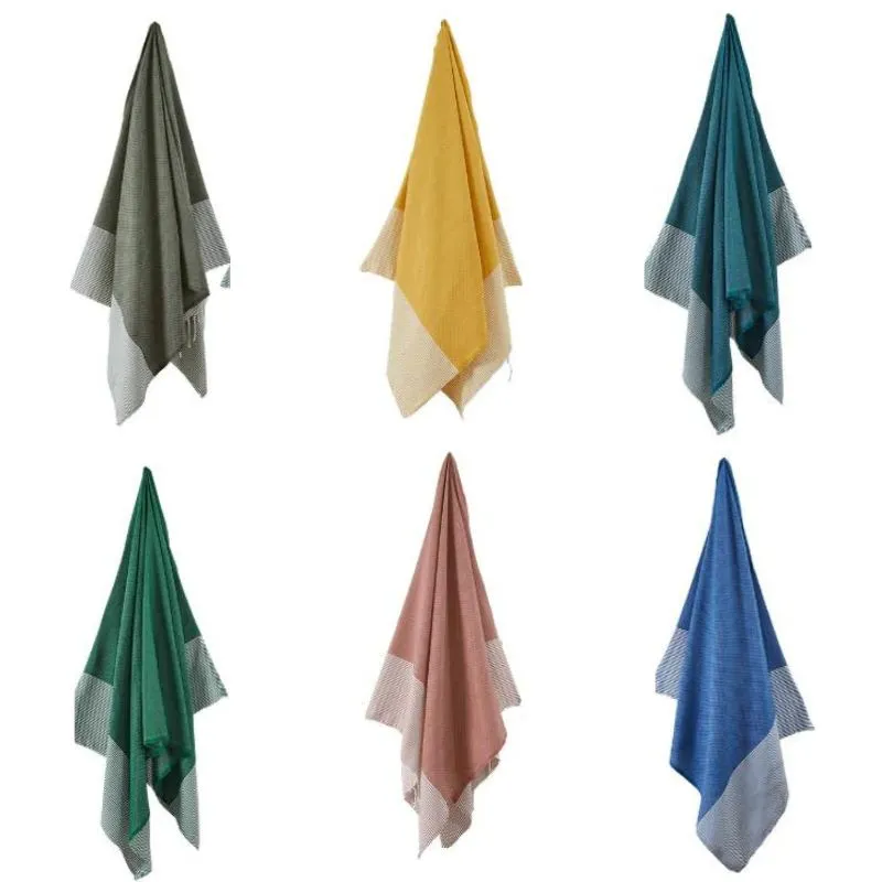 Fouta Serviette de Plage Nid d'Abeille coton recyclé 100x200cm - By Foutas