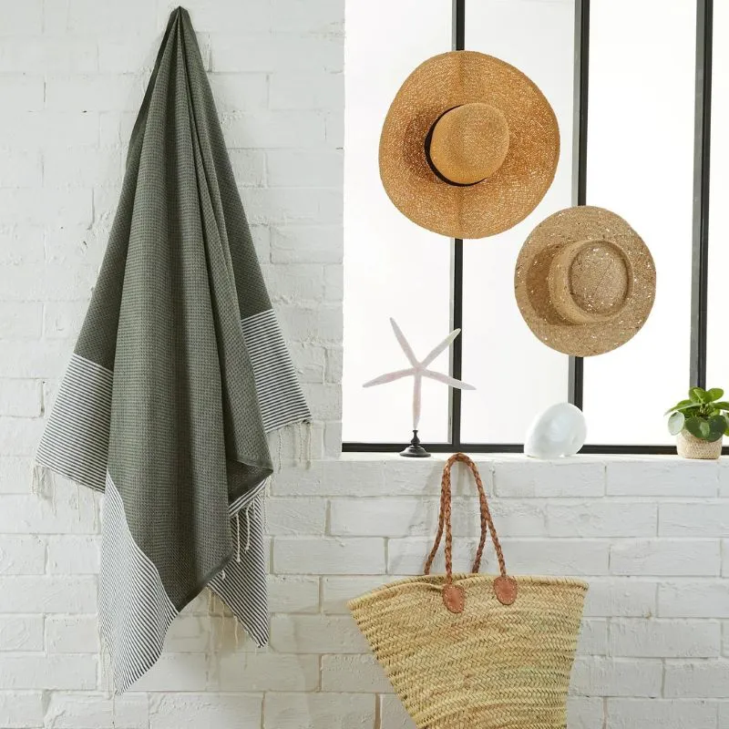 Fouta Serviette de Plage Nid d'Abeille coton recyclé 100x200cm - By Foutas