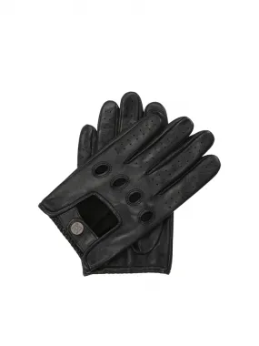 Gants de conduite en cuir noir pour hommes