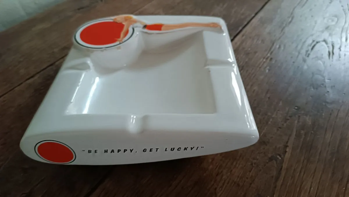 Grand cendrier Lucky Strike céramique Jars
