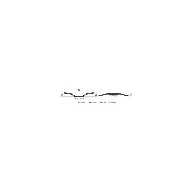 Guidon Ø28,6mm sans barre SCAR O² KTM/HVA aluminium noir/mousse orange