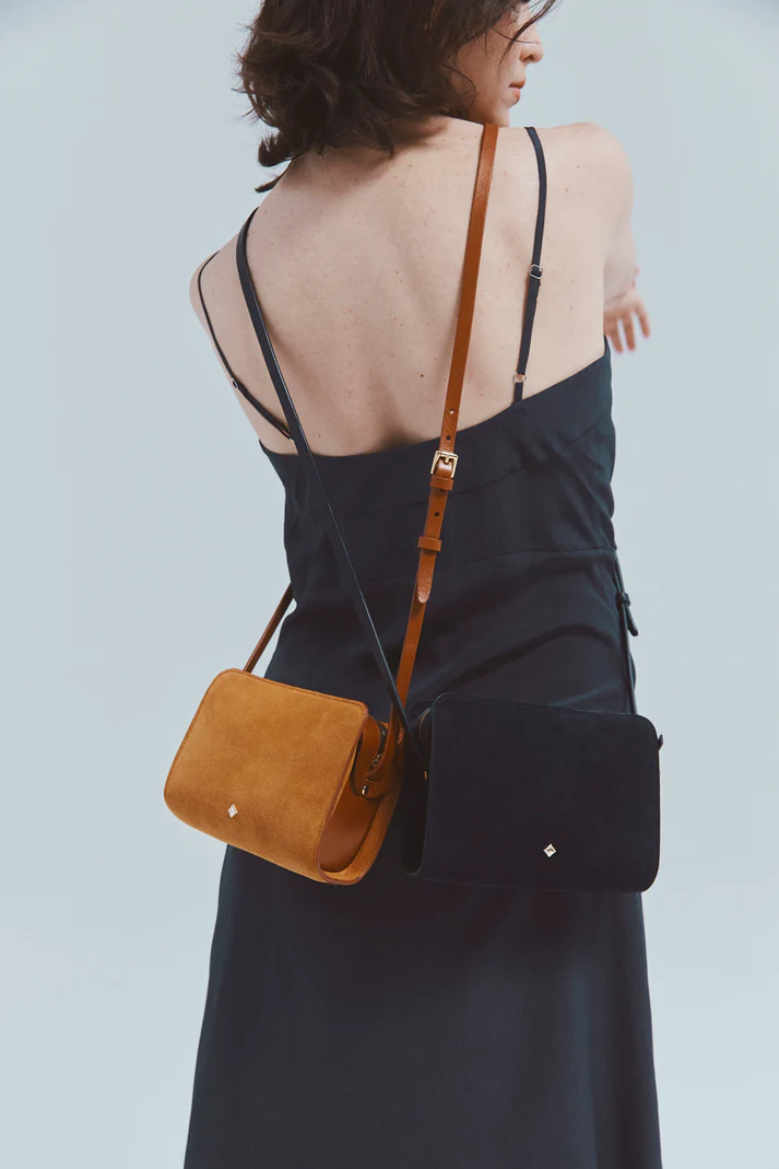 HERBERT FRERE SOEUR LE MINI BEA VELOURS Sac Bleu Marine