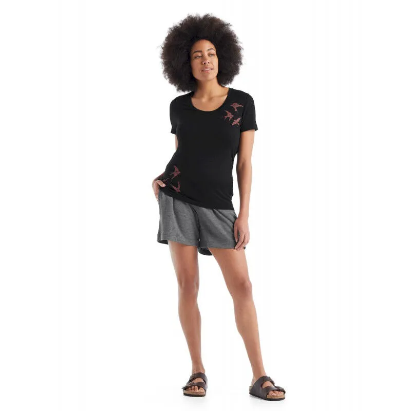 Icebreaker Tech Lite II SS Scoop Tee Shapes - T-shirt en laine mérinos femme I Hardloop | Hardloop