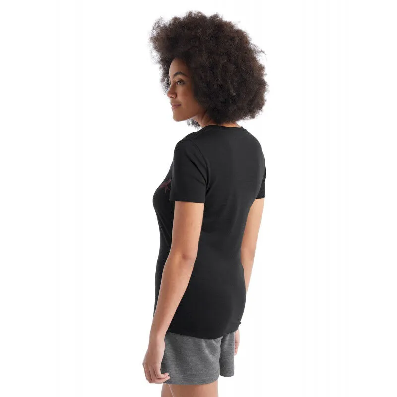 Icebreaker Tech Lite II SS Scoop Tee Shapes - T-shirt en laine mérinos femme I Hardloop | Hardloop