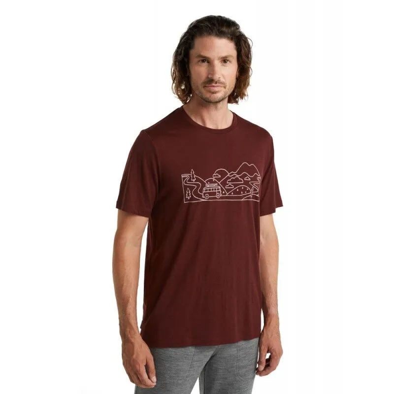 Icebreaker Tech Lite II SS Tee Combi Ski Trip - T-shirt en laine mérinos homme I Hardloop | Hardloop