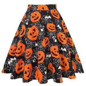 Jupe Vintage  Citrouille Halloween