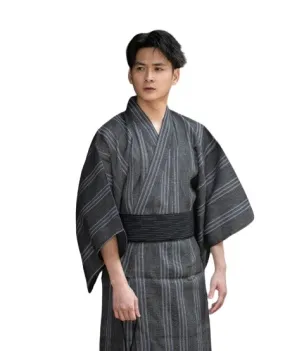 Kimono japonais homme Gris