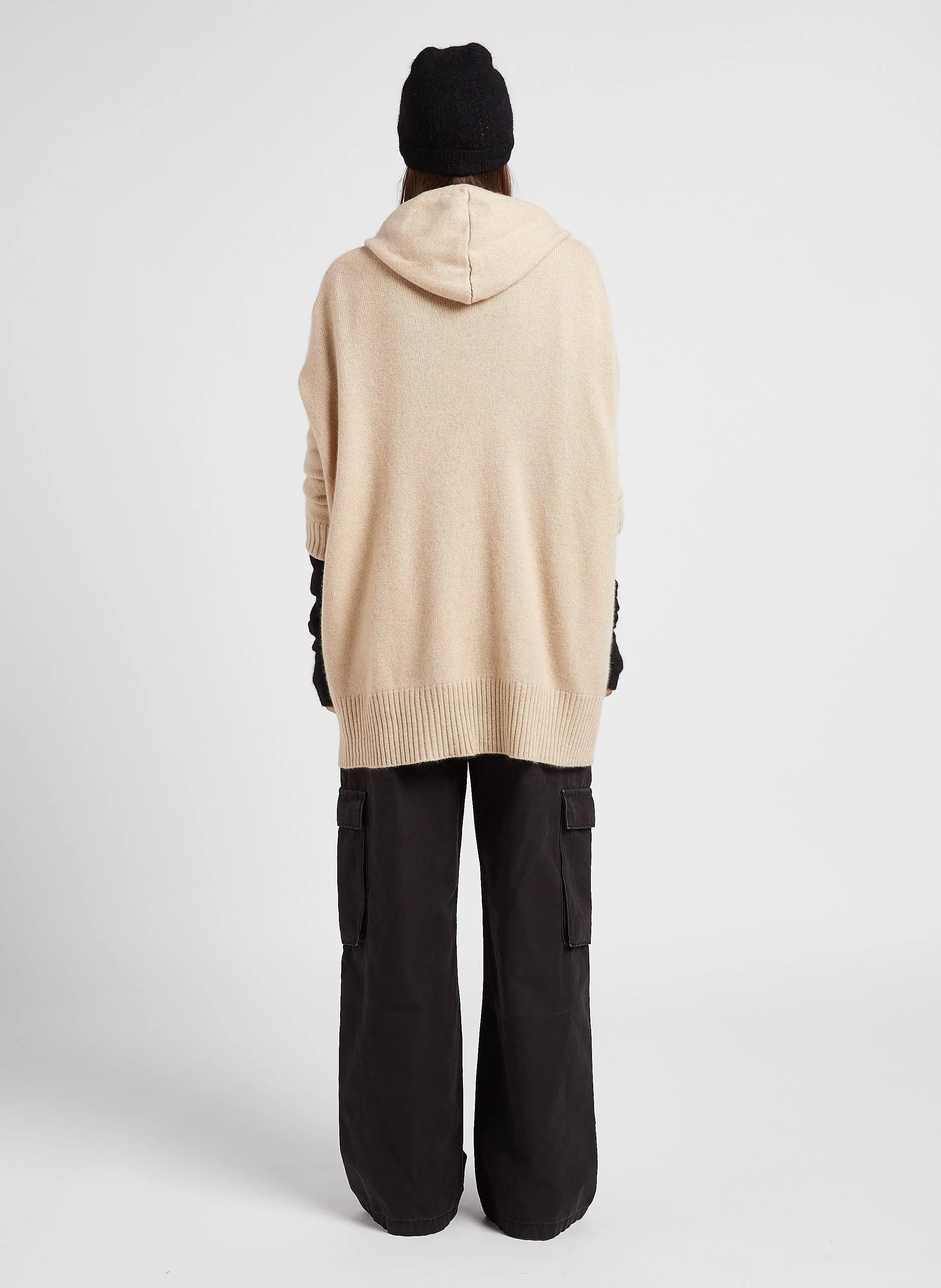 KUJTEN  Pull à capuche en cachemire reena - Beige