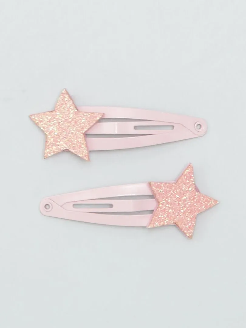 Lot de 6 pinces à cheveux - ROSE