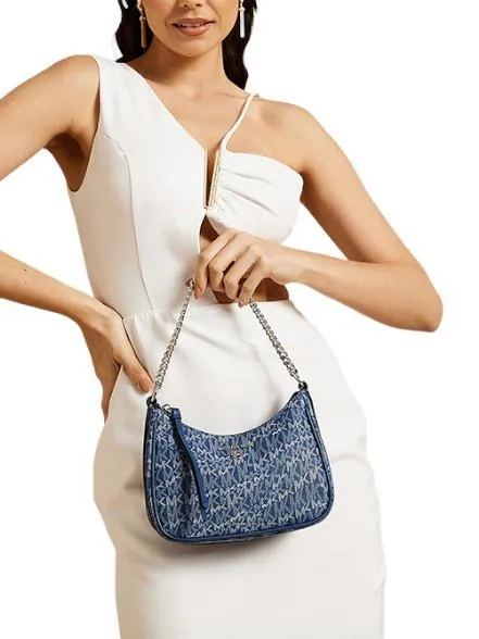 Michael Kors Logo Detail Sac Porté Épaule À Chaîne Rvr Bleu Mlt - Achetez À Prix Outlet!