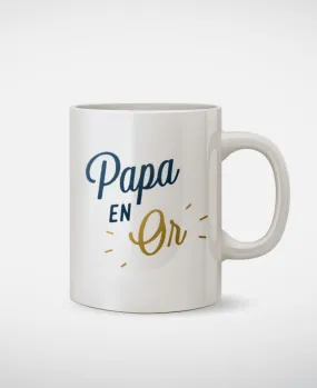 Mug Papa en Or