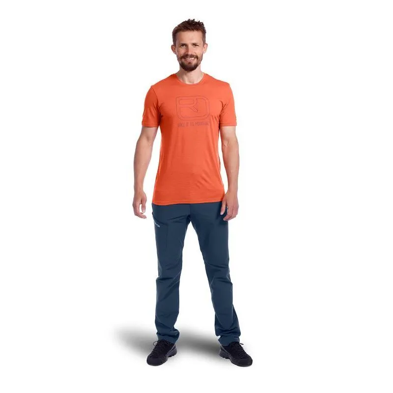 Ortovox 120 Tec Logo - T-shirt en laine mérinos homme | Hardloop