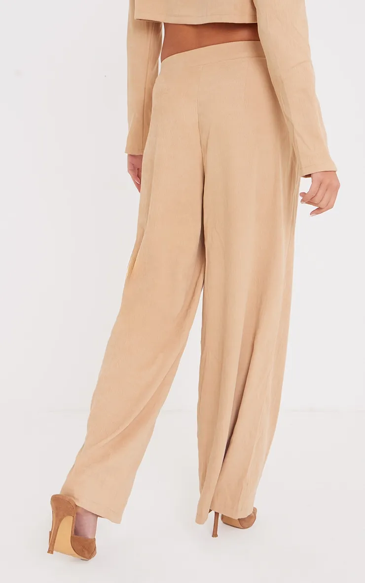 Pantalon de tailleur large beige oversize