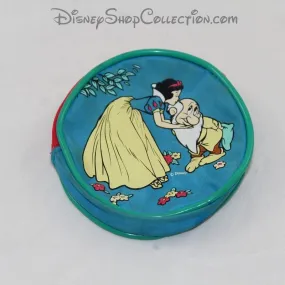 Porte monnaie rond DISNEY Blanche Neige et les 7 nains bleu vintage...