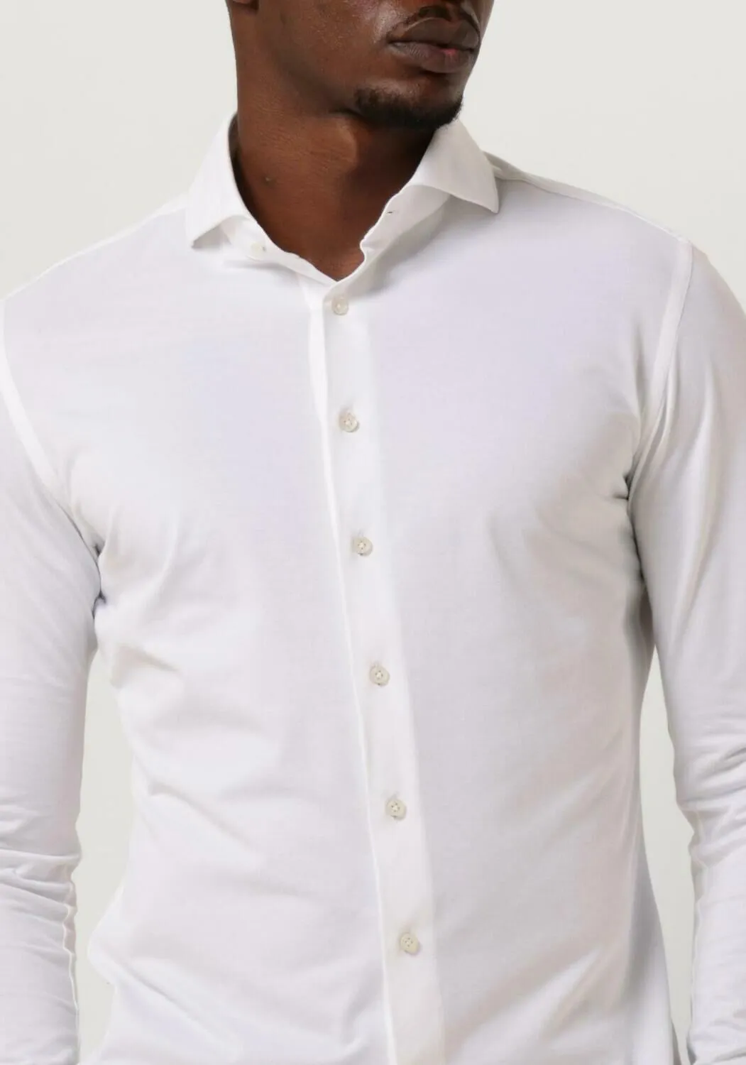 profuomo chemise classique shirt x-cutaway japanese knitted en blanc