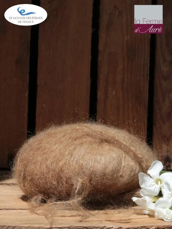 Pure Laine Mohair Camel (pelote 50g) - Mohair Ferme d'Auré