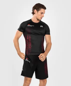 Rashguard à manches courtes pour hommes UFC Venum Performance Institute 2.0  - Noir/Rouge