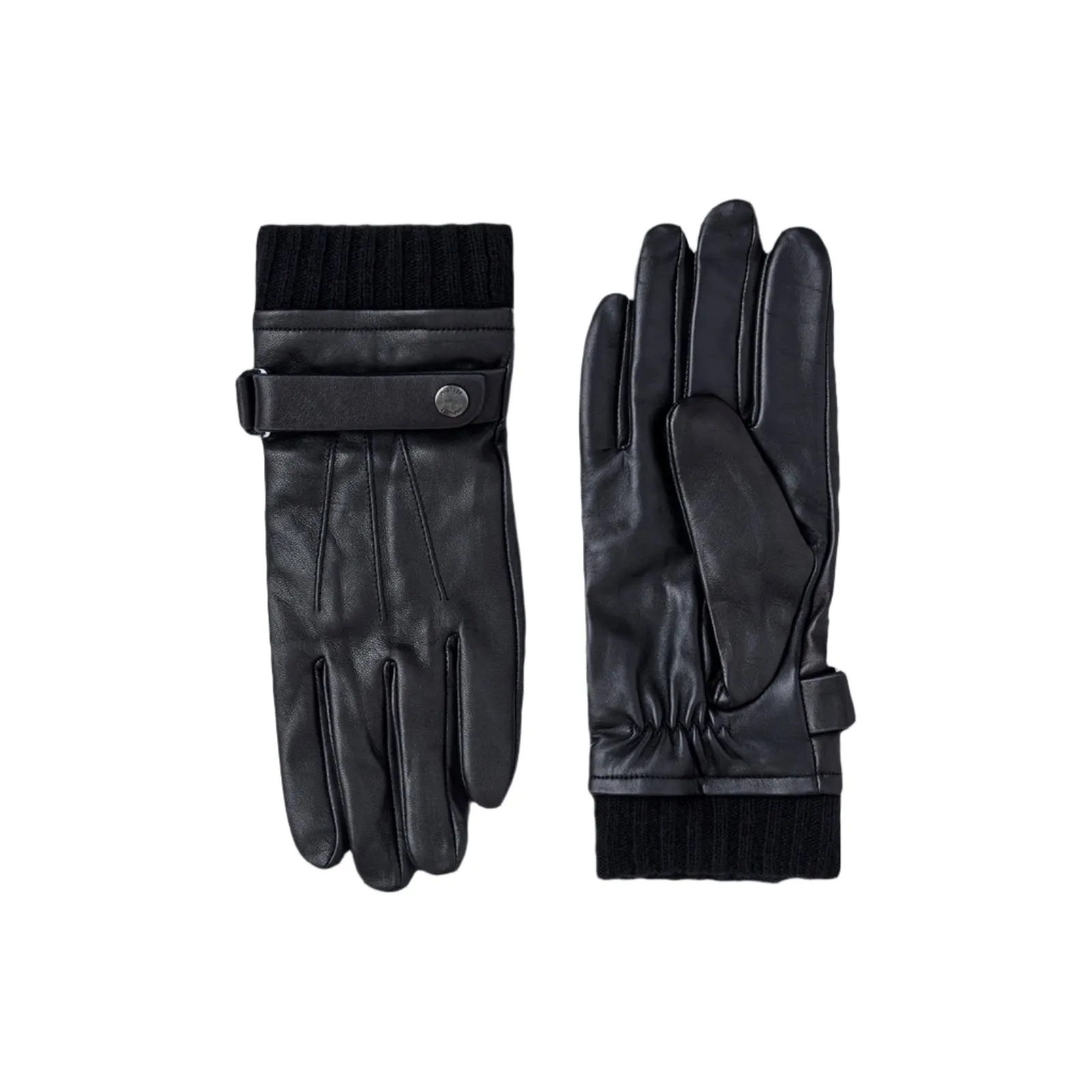 REEVE Gants de conduite en cuir avec poignets côtelés