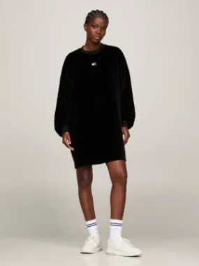 Robe sweat en velours | Noir | Tommy Hilfiger