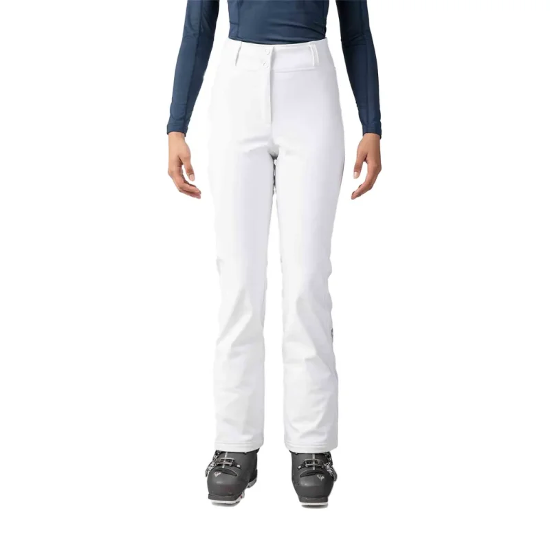 ROSSIGNOL Ski Softshell Pantalon W /blanc 2024-2025 Pantalons de Ski Snowboard Fuseau Softshell