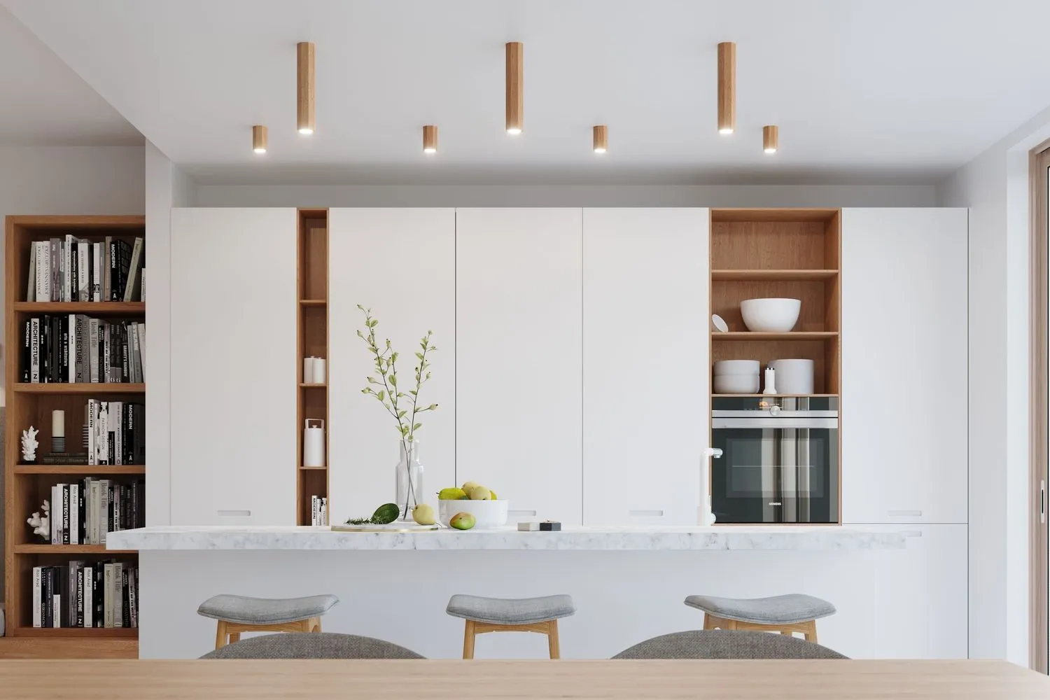SOLLUX SL.1032 Plafonnier chêne ZEKE 6