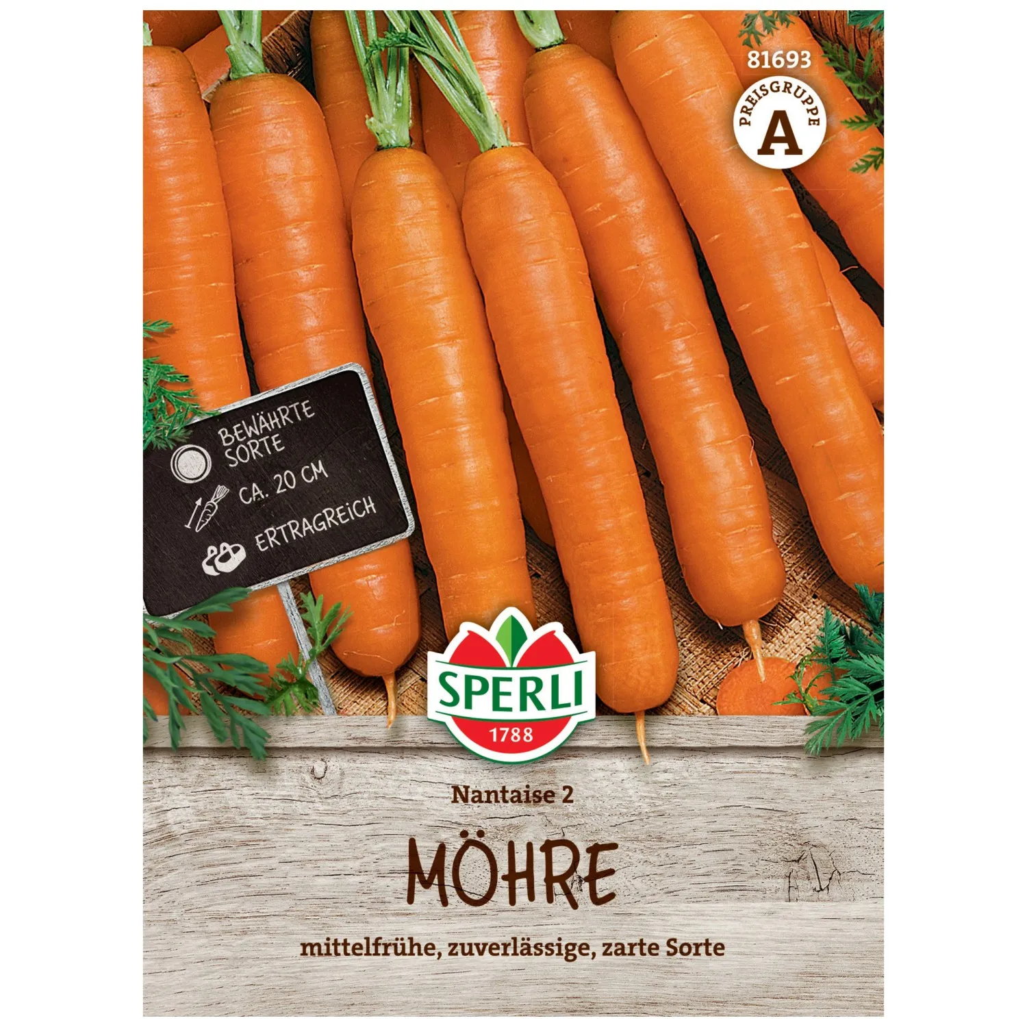 Sperli Semences de carotte Nantaise 2 bio 5-7 ml