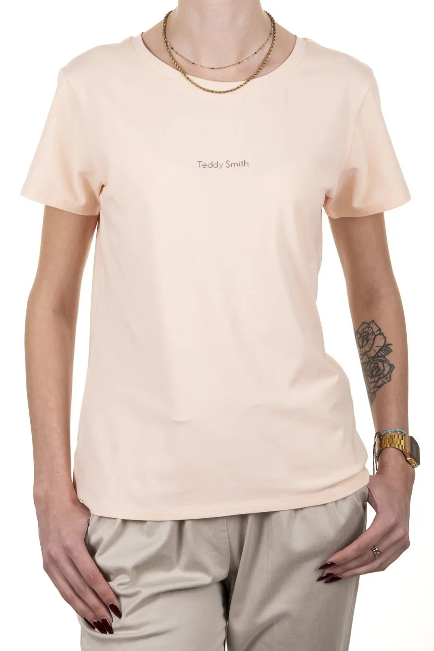 Tee Shirt TEDDY SMITH RIBELLE Peach