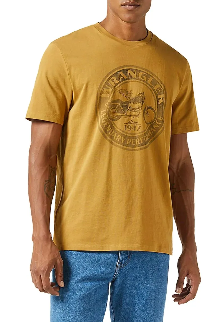 Tee Shirt WRANGLER AMERICANA In Dijon