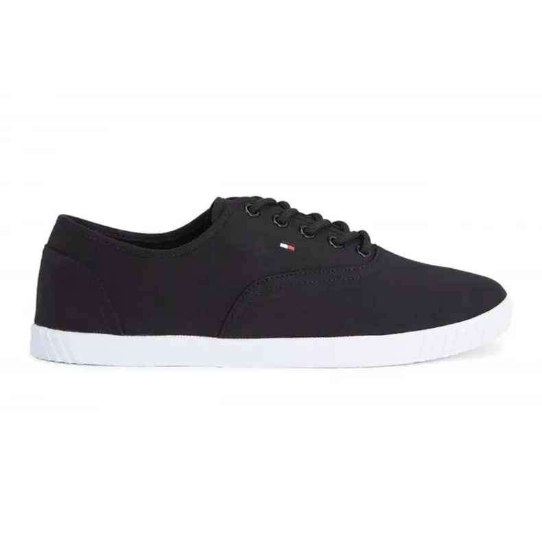 Tommy Hilfiger Baskets à lacets en toile W FW0FW07805BDS le noir