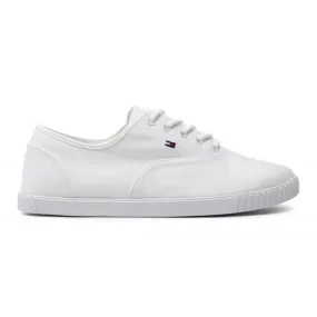 Tommy Hilfiger Baskets à lacets en toile W FW0FW07805YBS blanche