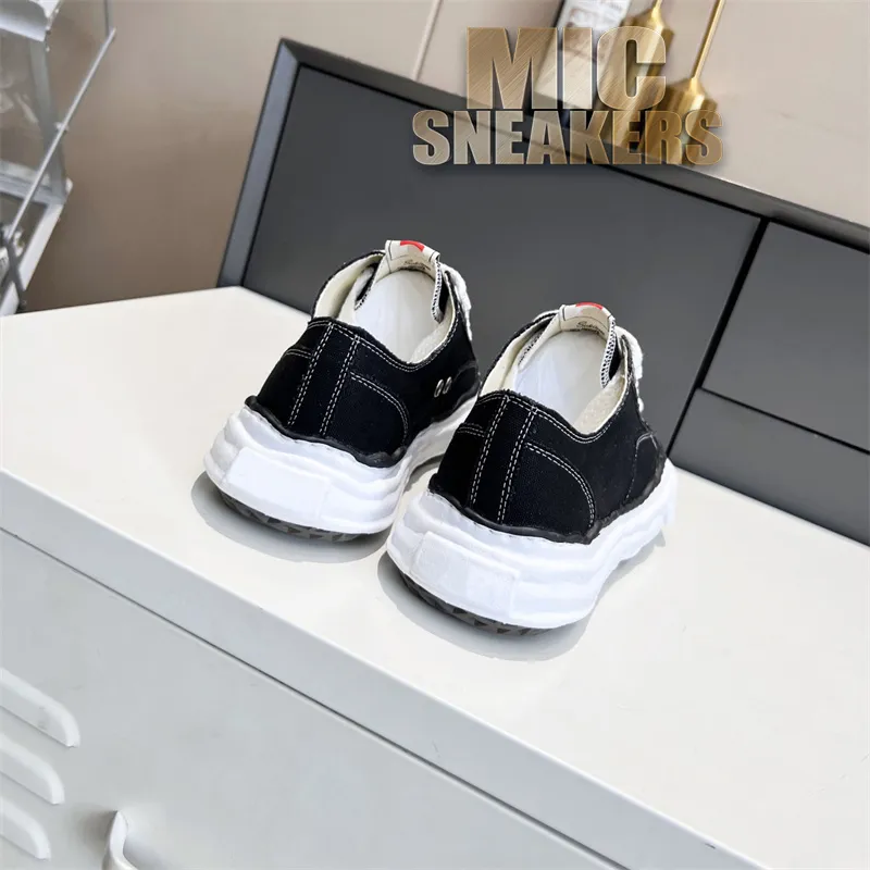 ✨ 5 Estrellas MMY Maison Mihara Yasuhiro Chaussures Designers Classiques Baskets Décontractées Toile Formateur À Lacets Plate Fo